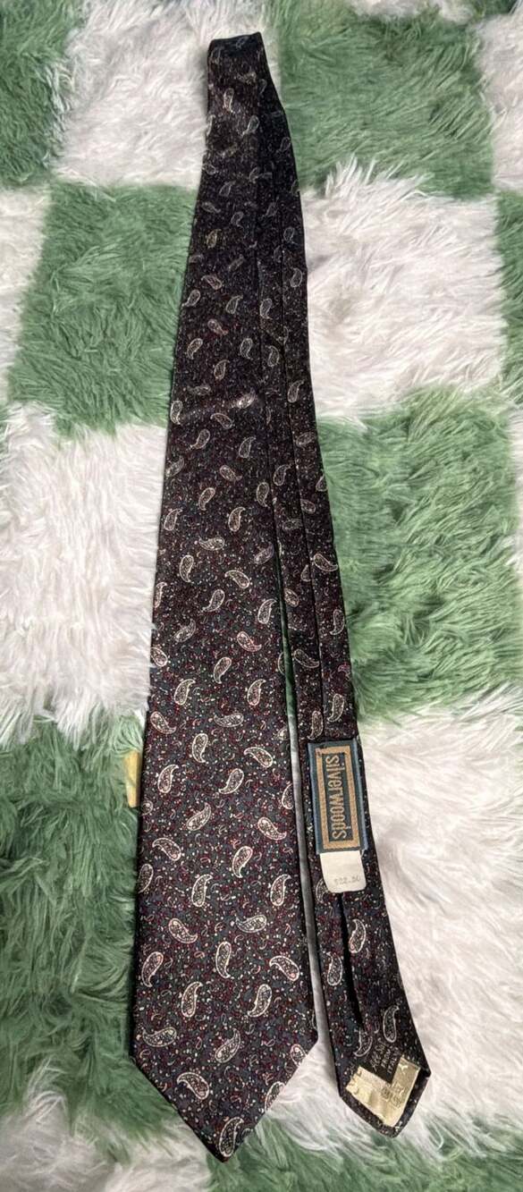 Givenchy Monsieur Silk Paisley Tie Black Red Gray